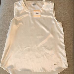 Anne Klein Lily White shell, sz S, NWT, sleeveless